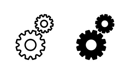 Setting icon vector. Cog sign and symbol. Gear Sign