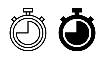 Stopwatch icon vector. Timer sign and symbol. Countdown icon. Period of time