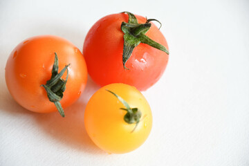 三色のミニトマト