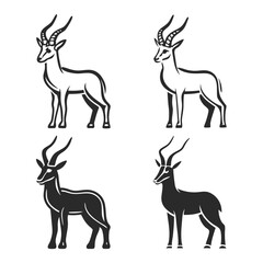 set of wild animals vector