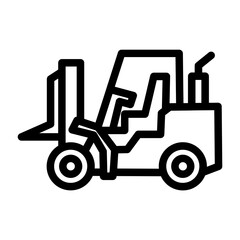 forklift truck silhouette