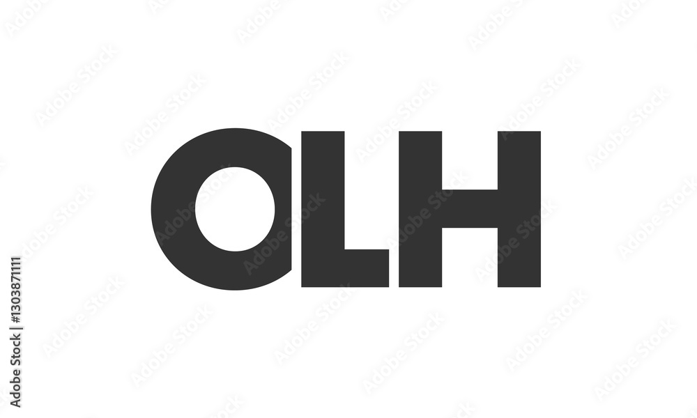 Fototapete olh logo design template with strong and modern bold text. initial based vector logotype featuring s