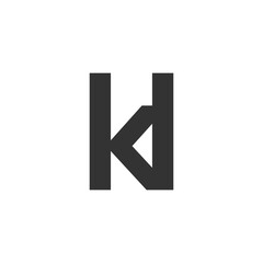 Obraz premium KL creative geometric initial based modern and minimal logo. Letter k l trendy fonts.