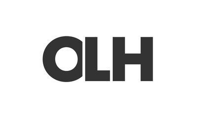 OLH logo design template with strong and modern bold text. Initial based vector logotype featuring simple and minimal typography. Trendy company identity.
