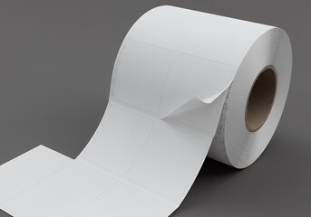 Unrolling Blank White Label Roll for Printing and Packaging Needs