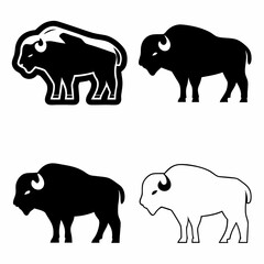 Fototapeta premium bull-silhouette-vector