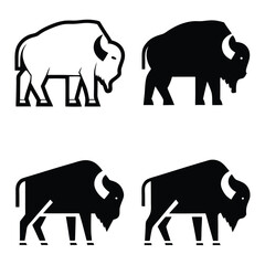 Fototapeta premium bull-silhouette-vector