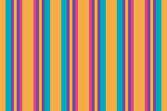 Felection vertical background textile, party vector pattern texture. Timple lines seamless stripe fabric in amber and violet colors.