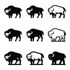 Naklejka premium bull-silhouette-vector