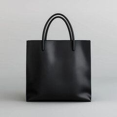 mockup shopping bag color black
