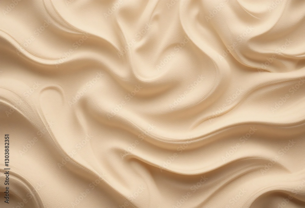 Poster flowing beige fabric. light and shadow dance. silky texture creates calm waves. gentle movement invi