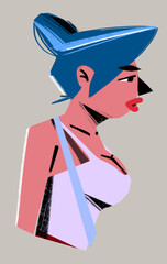 Illustrations. Portrait of a woman.