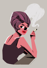 Illustrations. Portrait of a woman.