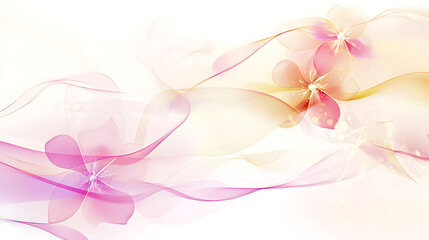 Colorful floral watercolor background with light pink flowers and abstract textures