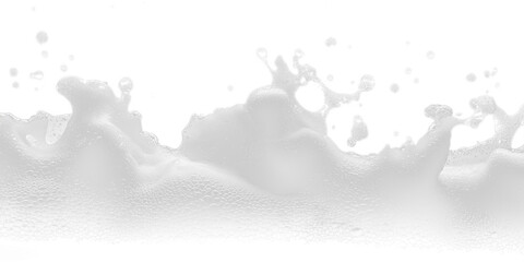 Thick White Soap Suds and Bubbles on Transparent Background - Cleansing and Hygiene Concept