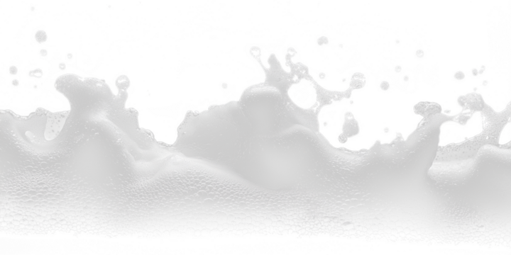 Thick White Soap Suds and Bubbles on Transparent Background - Cleansing and Hygiene Concept