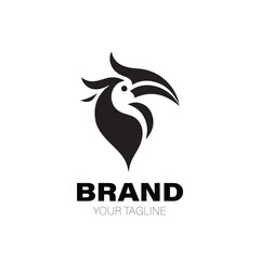 Obraz premium Hornbill Logo. Hornbill Logo Design. Hornbill Logo Brand. Hornbill Logo Vector Design Isolated on White Background