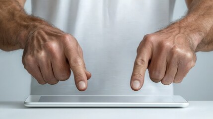 User engagement survey rating and ranking stars on digital devices interactive environment close-up view