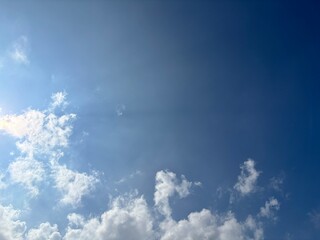 blue sky beautiful white cloudy clouds sunny day