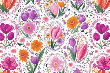 pattern, flower, seamless, floral, wallpaper, vector, design, pink, spring, decoration, illustration, leaf, vintage, summer, art, nature, rose, ornament, texture, blossom, flowers, butterfly, textile,