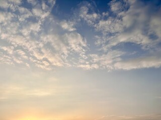 beautiful morning orange blue sky gradation sunrise sky background