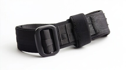 A Close Up Image Showing A Black Belt And Buckle