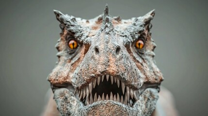 Obraz premium Tyrannosaurus Rex Prehistoric Predator 3D Render Intense Closeup