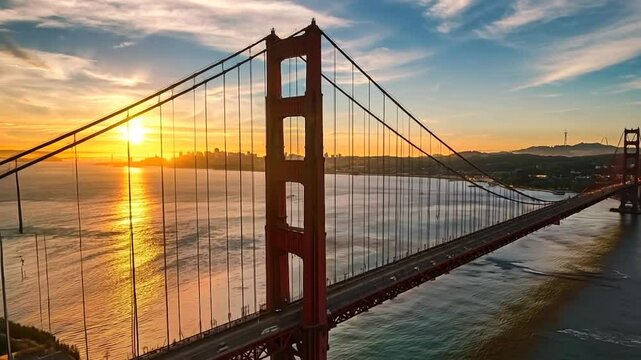 San Francisco Golden Gate Bridge aerial