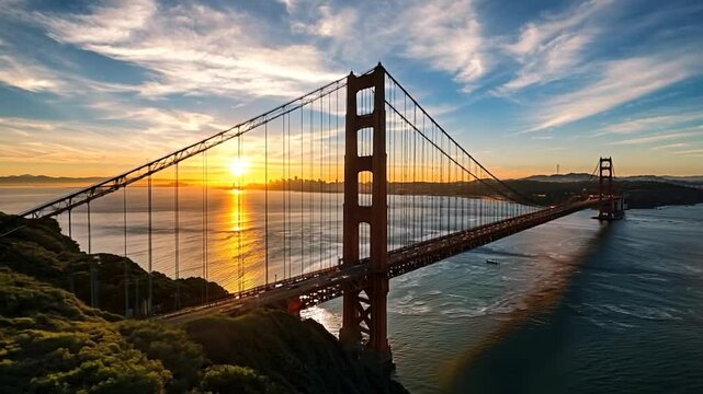 San Francisco Golden Gate Bridge aerial