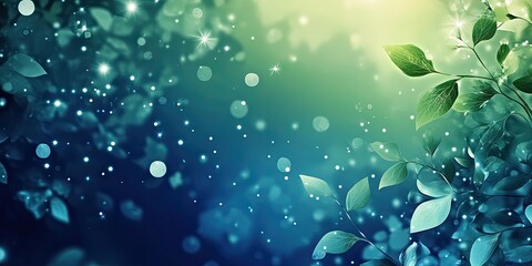 Enchanted botanical backdrop with bioluminescent particles and floral accents, serene digital wallpaper for luxury cosmetics branding and website headers.