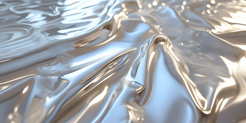 Polished Metal with Reflective Highlights