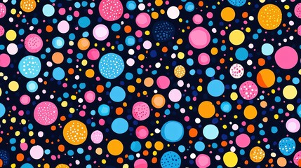 Vibrant Colorful Abstract Dot Pattern Seamless Design