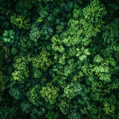Lush Green Tropical Rainforest Canopy Aerial View (1)