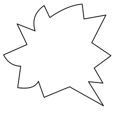 Bubble chat design with outline and retro style