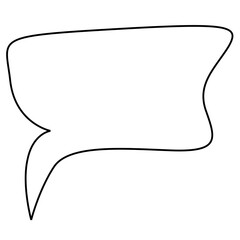 Bubble chat design with outline and retro style