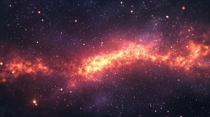 Obraz premium Cosmic Nebula: A fiery river of stars across the night sky