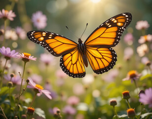 Fototapeta premium Majestic Butterfly – Nature’s Living Masterpiece