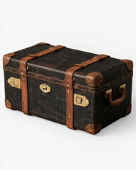 3D Vintage Suitcase Isolated on  White Background
