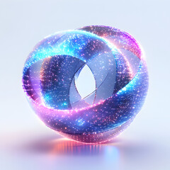 Glowing Abstract Sphere  Neon Light   D Render  Futuristic Design