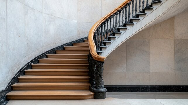 Spiral Staircase in Historic Building