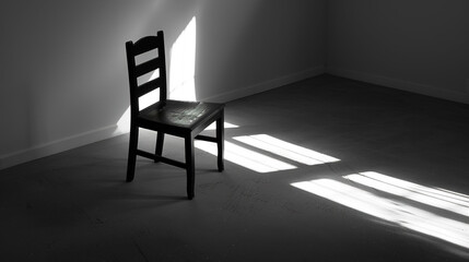 Solitary person sitting on park bench with head bowed, surrounded by barren trees and overcast sky, symbolizing isolation and emotional struggle. Concept of loneliness and mental health.