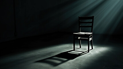 Solitary person sitting on park bench with head bowed, surrounded by barren trees and overcast sky, symbolizing isolation and emotional struggle. Concept of loneliness and mental health.