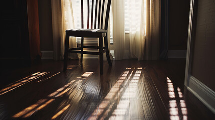 Solitary person sitting on park bench with head bowed, surrounded by barren trees and overcast sky, symbolizing isolation and emotional struggle. Concept of loneliness and mental health.