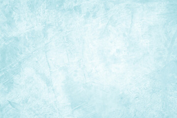 Pastel blue and white concrete stone texture for background in summer wallpaper. Cement and sand wall of tone vintage. Concrete abstract wall of light cyan color, cement texture mint green for design.