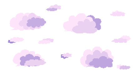 8bit retro game style cloud illustration