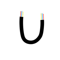 electric cable vector element