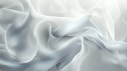 Obraz premium Abstract Draped Fabric Soft White Sheer Texture