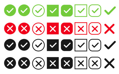 Dos and dont advice notice paper icon vector, pros and cons checklist concept, test exam results report good bad filed pass cross and check mars list. Checkbox checkmark square icon or confirm false t