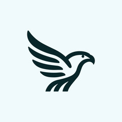 Minimalist eagle logo