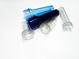 bottle preform, plastic drinking bottle preform, blow molding process, second blow molding process preform becomes a bottle